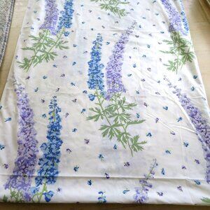 Vintage Wamsutta King Flat Sheet Multicolor Floral Made in USA Cottage Country